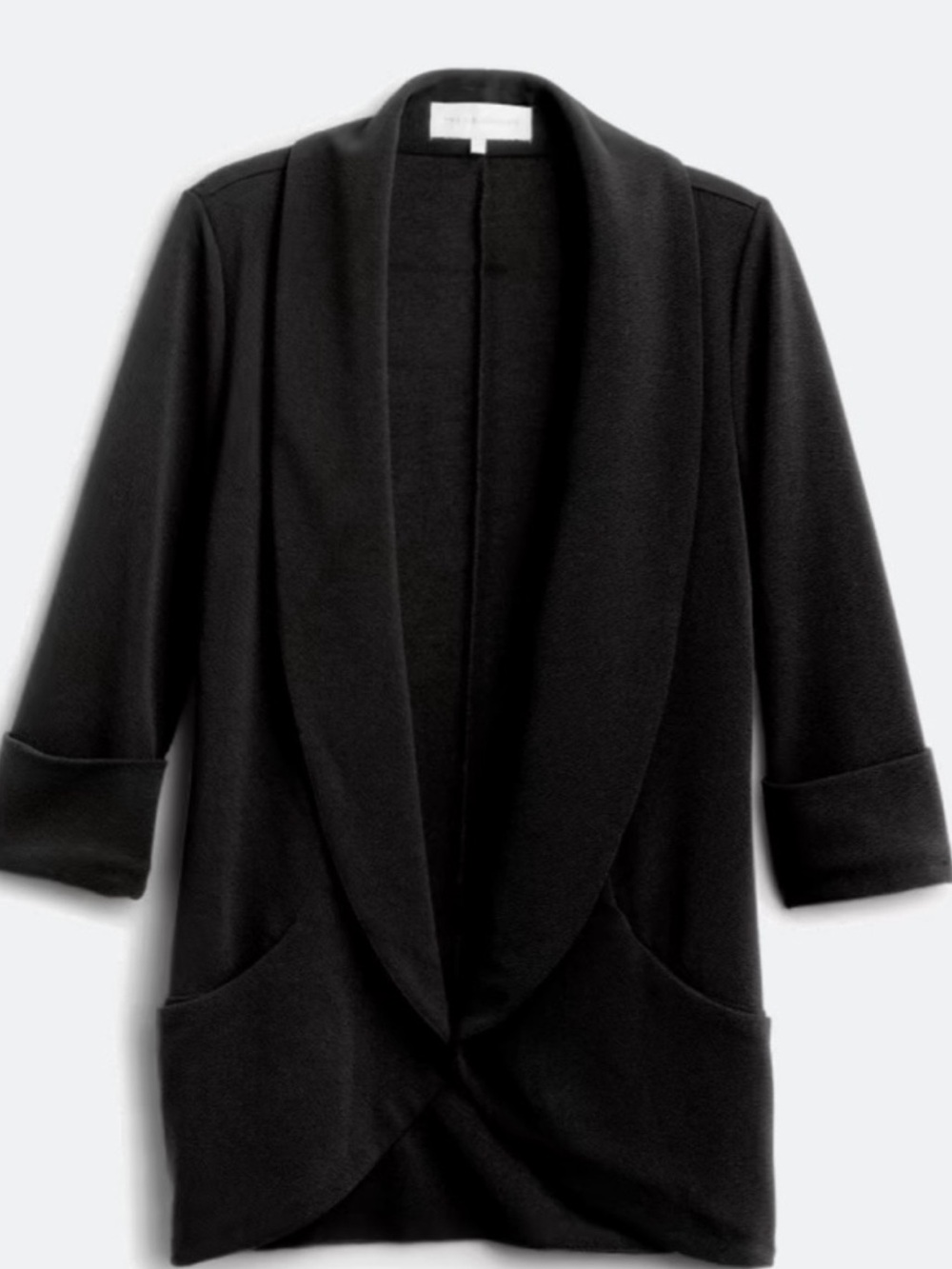 French Mayve Melanie Knit Tunic Blazer - Black